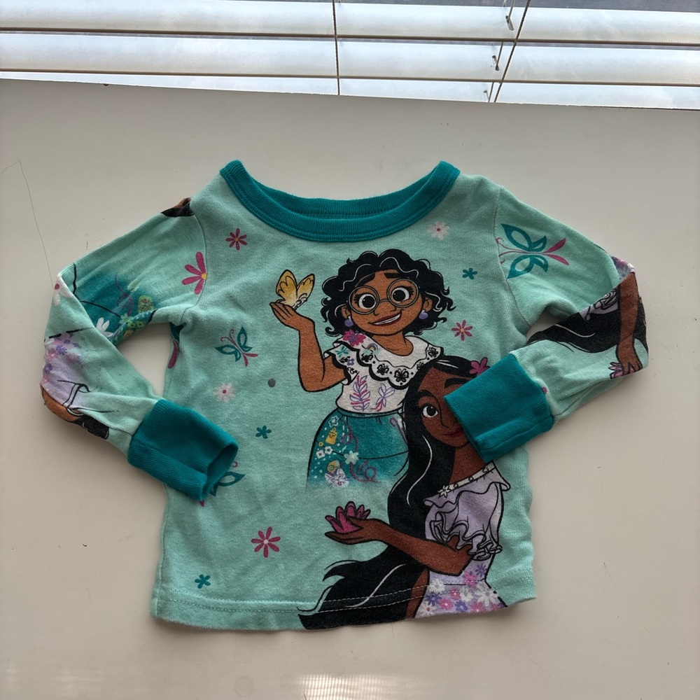 Disney Kids' Aqua Long Sleeve Tee with Characters